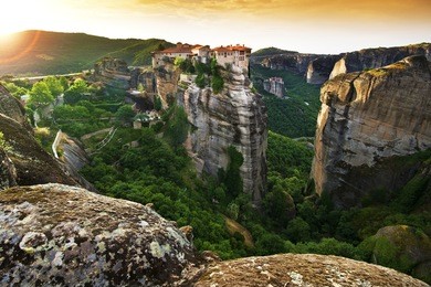 the meteora complex in greece - the varlaam monastery