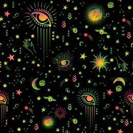 space galaxy constellation seamless pattern print could be used for textile, zodiac star yoga mat, phone case