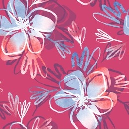 floral seamless pattern. watercolor flowers illustration.