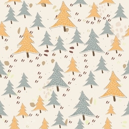 terracotta winter abstract seamless pattern with cute spruce trees. modern digital design. modern fashion scandinavian style. contemporary colors and design.