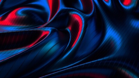 3d render, abstract background, holographic foil, iridescent texture, waving cloth, ripples, metallic reflection.