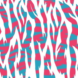 artistic striped seamless pattern. flat silhouette of animal skin tiger zebra fur print. torn borders. background with wavy abstract stripes. fashion design for textile, fabric, wrapping, surface.