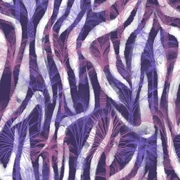 wavy stripes zebra skin seamless pattern with palm tree texture background. hand drawn tropical plants. trendy tropical jungle exotic illustration with banana palm tree, coconut palm tree.