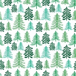 christmas fir-trees, vector seamless pattern