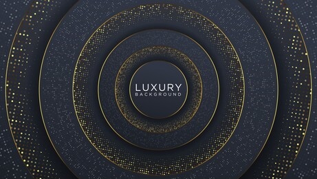 abstract black gold luxury background with halftone pattern and glowing wave gold texture, you can use for wallpaper and web background.