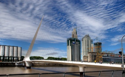 harbor in puerto madero, buenos aires, argentina.