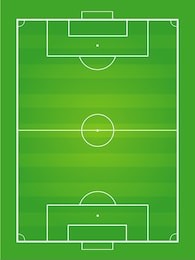 soccer field and soccer ball - vector illustration 