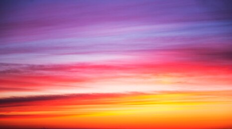 bright colors of the sunset sky