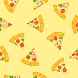 pizza seamless pattern. vector illustration