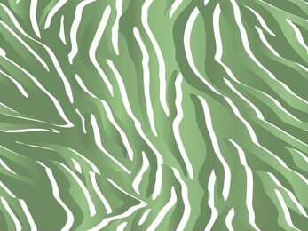 full seamless green tiger and zebra stripes model animal skin pattern. ornamental texture design for textile fabric printing. suitable for fashion use.