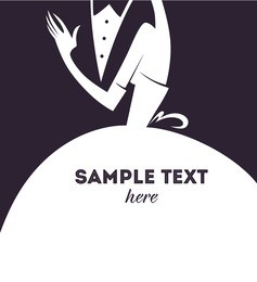 bride and groom, wedding card in elegant style