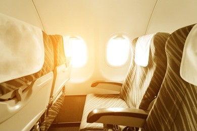 empty aircraft seats and windows