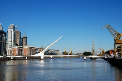 harbor in puerto madero, buenos aires, argentina.