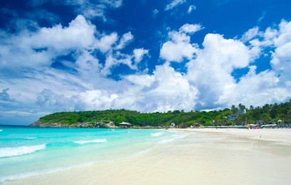 beach on the raya island in phuket thailand