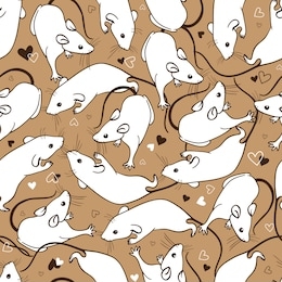 white rats for seamless desing