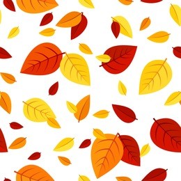 seamless pattern with colorful autumn leaves. vector illustration.