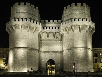 torre de serranos, in valencia, spain