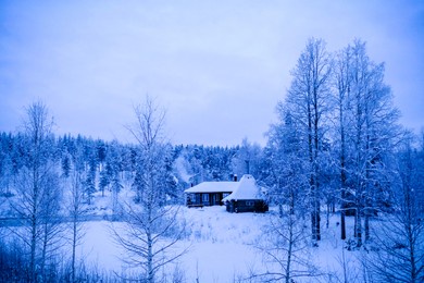village sauna in parkajoki, sweden