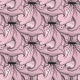 lily. 
seamless pattern. endless texture. 
