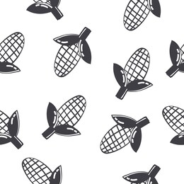 corn pattern. image of a textured background to decorate. drawing of corn made in a loose line. editable vector.