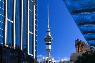 auckland sky tower, auckland cbd, new zealand
