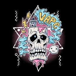 skull design geometric cartoon tshirt design template