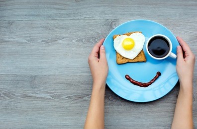 smile for sweet breakfast with love