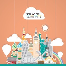 travel landmark background 