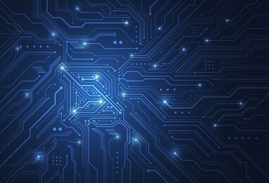 abstract digital background with technology circuit board texture. electronic motherboard illustration. communication and engineering concept. vector illustration