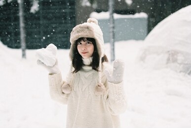 pretty girl in hokkaido japan 