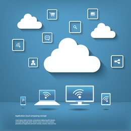 cloud computing concept design suitable for business presentations, infographics, etc.