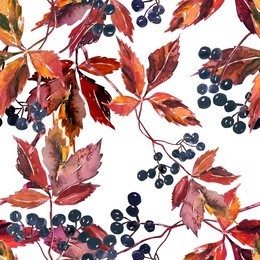leaves seamless pattern 