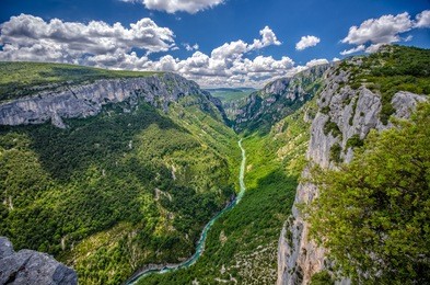 canyon of verdon river, france.