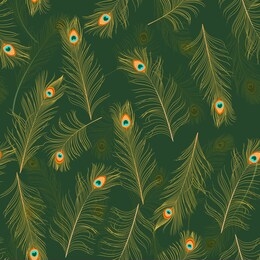 fashionable template for design of clothes. tails of peacocks . embroidery peacock feathers seamless pattern