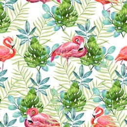 tropical seamless pattern. textile printable art.