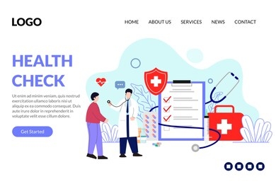 health check consulting doctor landing-page