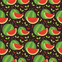 watermelon tropical fruit pattern seamless