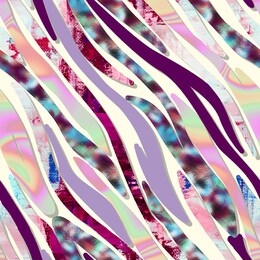 seamless oil paint and hologram textured zebra pattern modern animal design allover printable