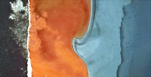 the contaminated antarctica, abstract photography of the deserts of africa from the air, aerial view of desert landscapes, genre: abstract naturalism, from the abstract to the figurative, 