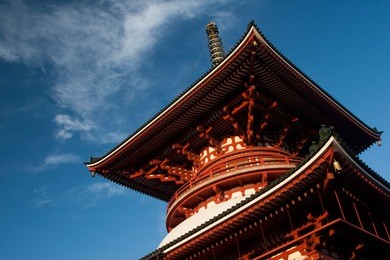 three story pagoda, narita, japan