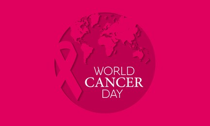 vector illustration on the theme of world cancer day on february 4th.