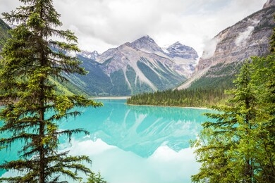 kinney lake at mount robson, canada