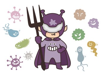 viruses and bacteria are laughing fearlessly