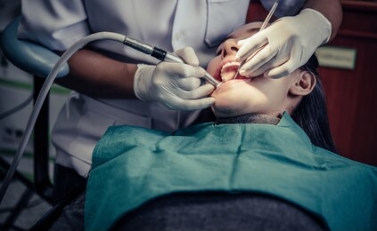 dentists inspect equipment in the laboratory. health and beauty care