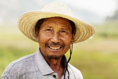 portrait of smiling farmer