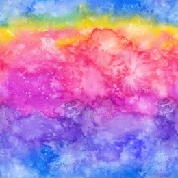 rainbow vector watercolor hand-drawn seamless pattern tile