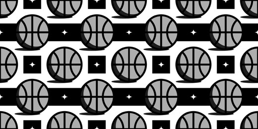 basketball seamless pattern vector background