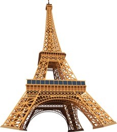 eiffel tower 3d vector illustration