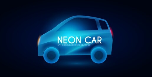 smart. car design with transparent light effect.