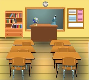 empty classroom